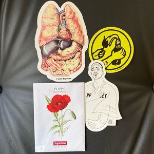 SUPREME sticker pack +SUPREME poppy seed pack!